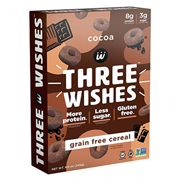 Three Wishes - Cereal Cocoa Chocolate Gluten Free - Case of 6-8.6 OZ
