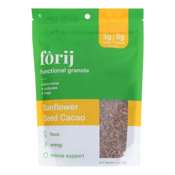 Forij - Granola Sunflower Seed Cacao - Case of 6-8 OZ