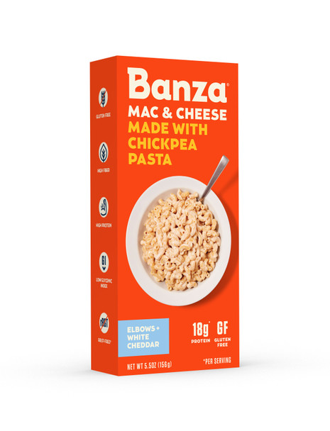 Banza - Chickpea Pasta White Cheddar - Case of 6-5.5 OZ