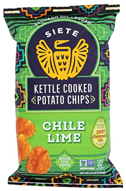 Siete - Kettle Chip Chile Lime - Case of 6-5.5 OZ