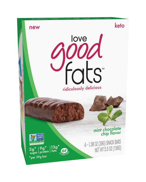 Love Good Fats - Bar Mint Chocolate Chip - Case of 6-4/1.38 Z