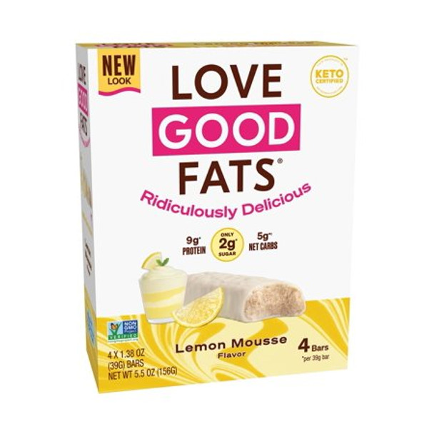 Love Good Fats - Bar Lemon Mousse - Case of 6-4/1.38 Z