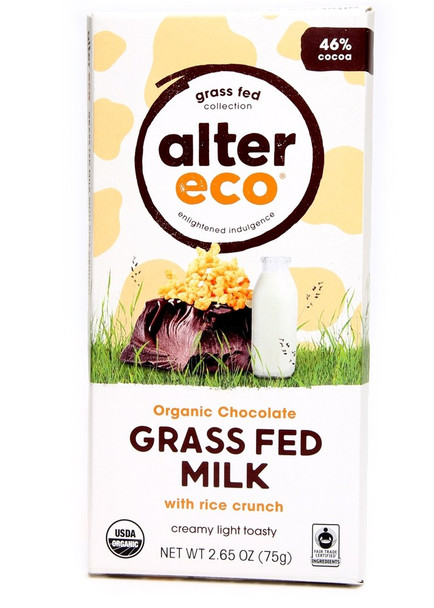 Alter Eco - Chocolate Bar Rice Crunch - Case of 12-2.65 OZ