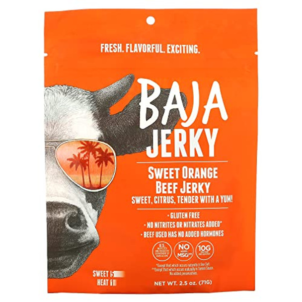 Baja Jerky - Beef Jerky Sweet Orange - Case of 12-2.5 OZ