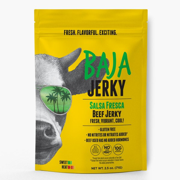 Baja Jerky - Beef Jerky Salsa Fresca - Case of 12-2.5 OZ