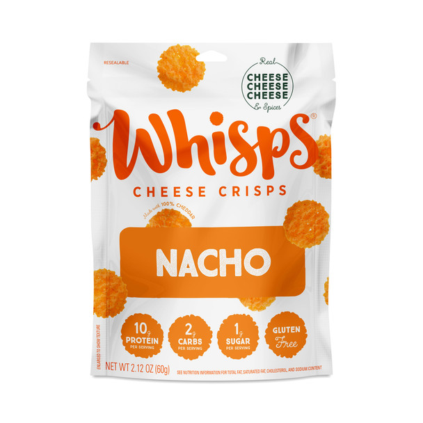 Whisps - Cheese Crisps Nacho - Case of 12-2.12 OZ
