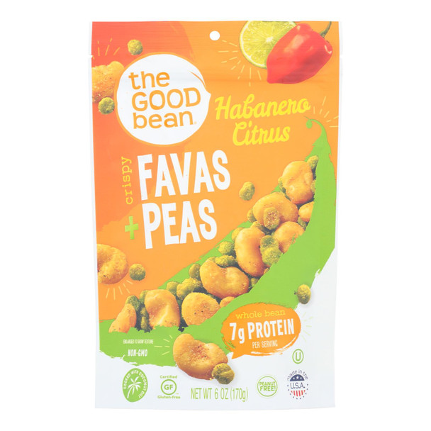 The Good Bean - Fava Peas Habanero Citrus - Case of 6 - 6 OZ