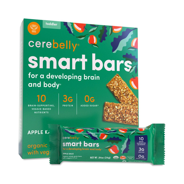 Cerebelly - Smart Bar Appl Kale - Case of 6-4.2 OZ