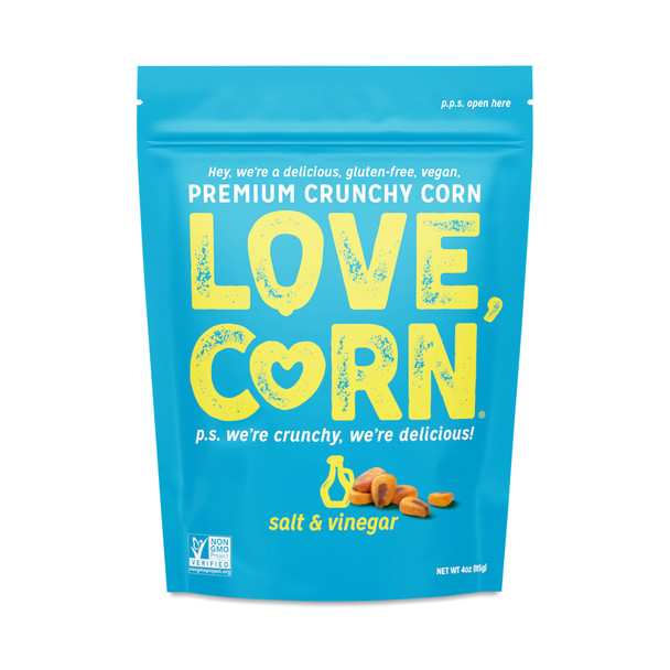 Love Corn - Roasted Corn Salt & Vinegar - Case of 6-4 OZ
