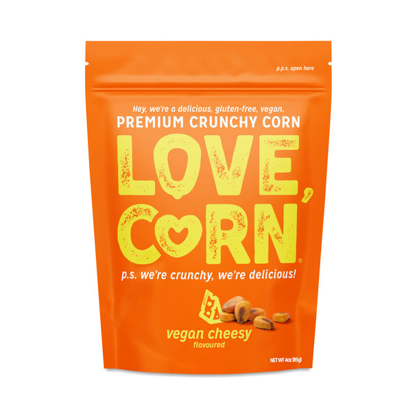 Love Corn - Crunchy Corn Vegan Cheezy - Case of 6-4 OZ