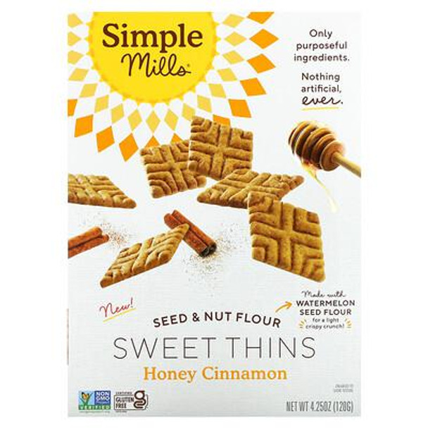 Simple Mills - Sweet Thins Honey Cinnamon - Case of 6-4.25 OZ