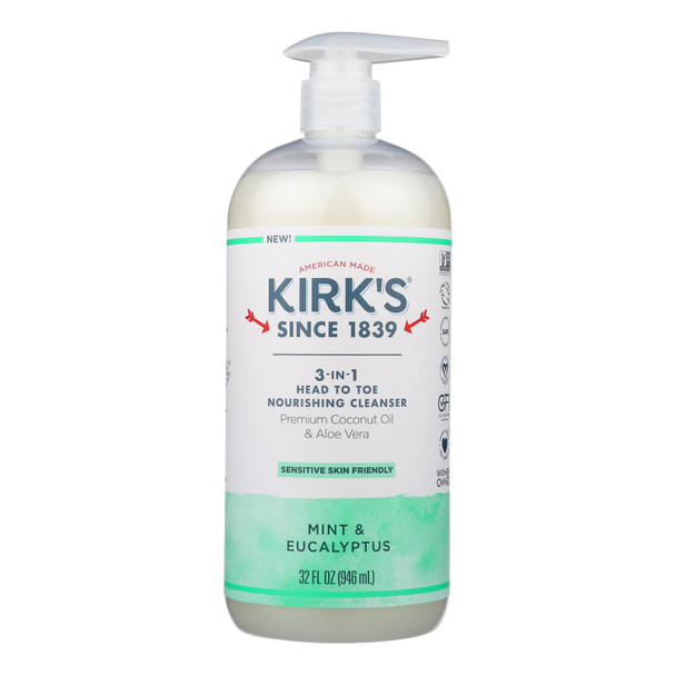 Kirk's Natural - 3-in-1 Cleanser Euclyptus Mint - 1 Each-32 FZ