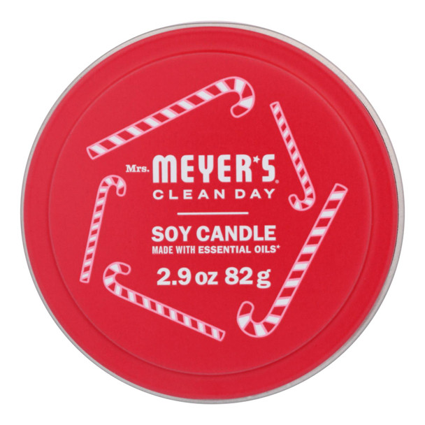 Mrs. Meyer's Clean Day - Soy Candle Tin Peppermint - Case of 8-2.9 OZ