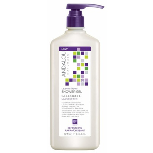 Andalou Naturals - Shower Gel Lavender Thyme Refreshing - 1 Each-32 FZ