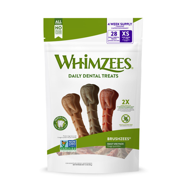 Whimzees - Dental Chew Xtra Sm 28 Ct - Case of 4-7.4 OZ