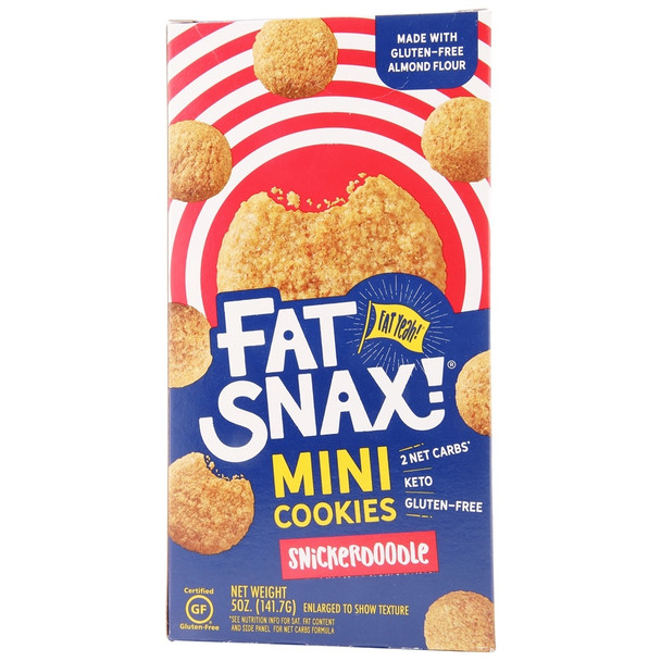 Fat Snax - Cookie Mini Snickerdoodle - Case of 6-5 OZ