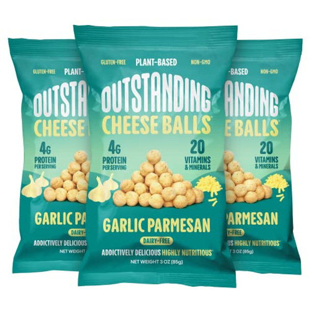 Outstanding Foods - Cheese Balls Garlic - Case of 8-3 OZ