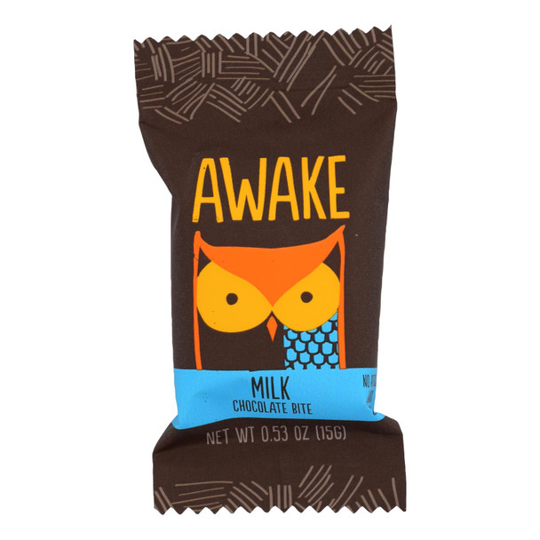 Awake Chocolate - Bites Milk Chocolate - Case of 50-.53 OZ