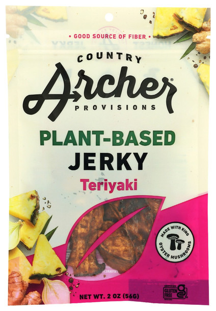 Country Archer - Jerky Teriyaki Plant Based - Case of 12-2 OZ