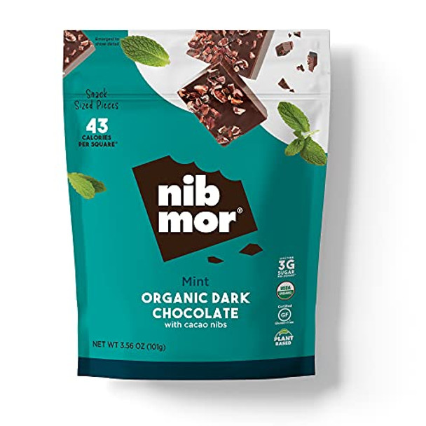 Nibmor - Chocolate Dark Mint 80% Cacao - Case of 6-3.56 OZ