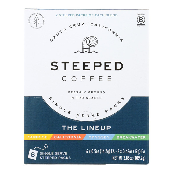 Steeped Coffee - Single Serve Coffee The Line Up Variety Pack - Case of 3-8 CT