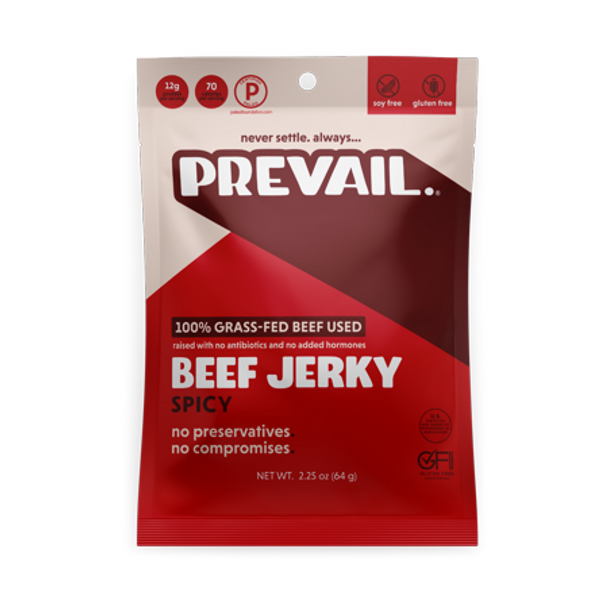 Prevail - Jerky Beef Spicy - Case of 8-2.25 OZ