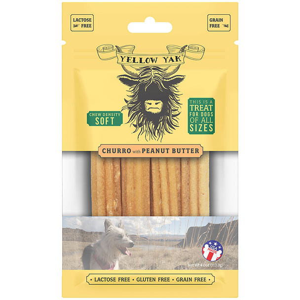 Yellow Yak - Churro Peanut Butter Soft Chews - Case of 6-4 OZ