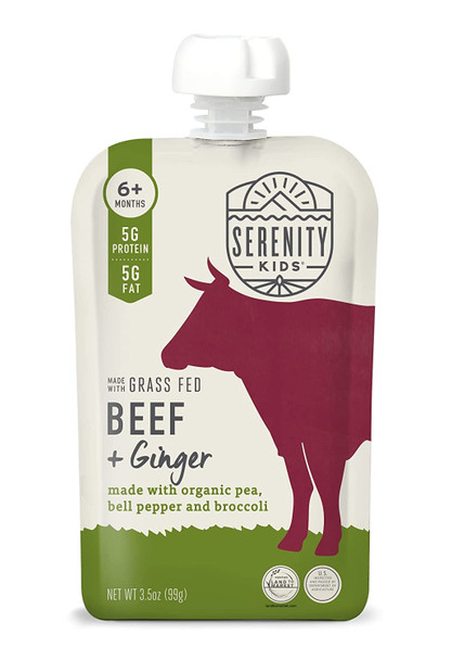 Serenity Kids - Pouch Beef Ginger - Case of 6-3.5 OZ