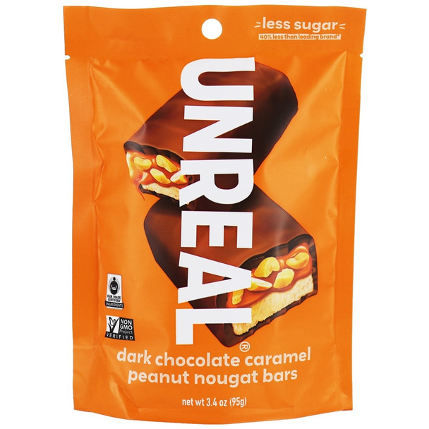 Unreal - Bar Chocolate Caramel Peanut Nougat - Case of 6-3.4 OZ