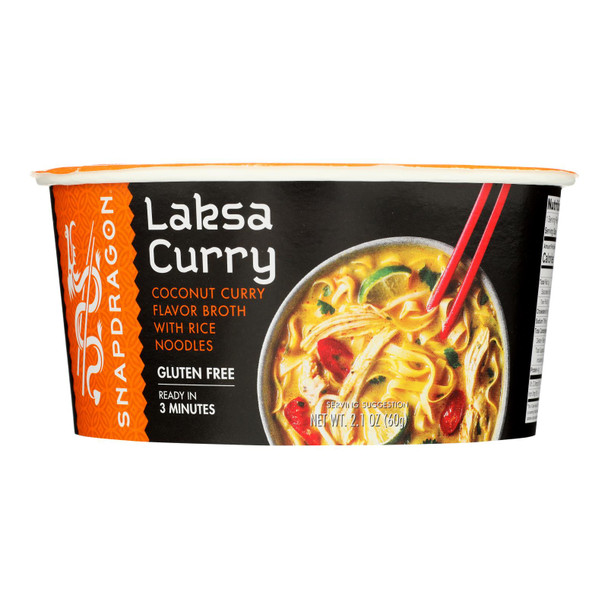 Snapdragon Foods - Rice Noodle Bowl Singapore Curry - Case of 6 - 2.1 OZ