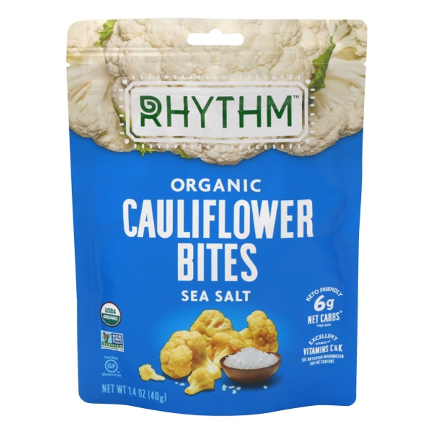 Rhythm Superfoods - Cauliflower Bites Sea Salt - Case of 8-1.4 OZ