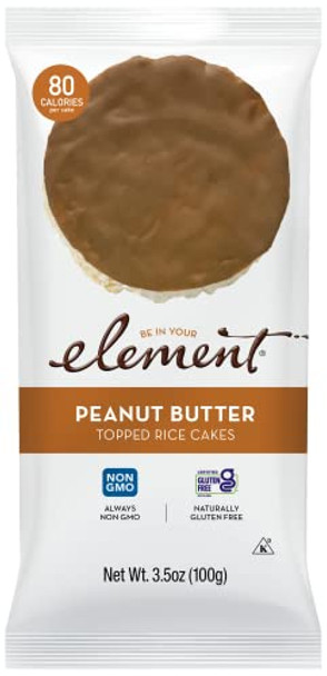 Element - Rice Cake Peanut Butter Topped - Case of 6-3.5 OZ