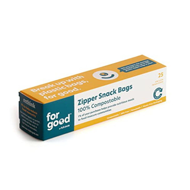 For Good - Snack Bags Zipper - Case of 6-25 CT