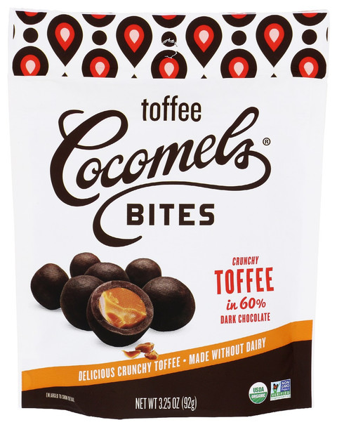 Cocomels - Bites Dark Chocolate Toffee - Case of 6-3.25 OZ