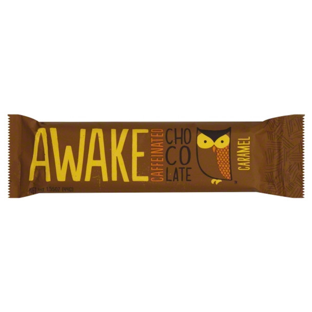 Awake Chocolate - Bar Caffeine Chocolate Caramel - Case of 12-1.55 OZ