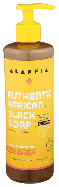 Alaffia - African Black Soap All-In-1 Rosewater - 1 Each-16 FZ