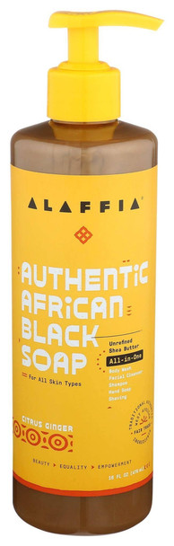 Alaffia - African Black Soap All-in-1 Citrus Ginger - 1 Each-16 FZ
