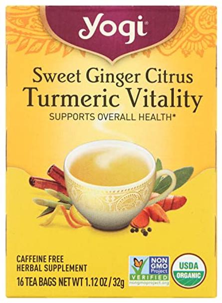 Yogi - Tea Ginger Citrus Turmeric Vitality - Case of 6-16 BAG