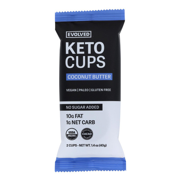 Evolved - Keto Cups Coconut Butter 2pk - Case of 9-1.41 OZ