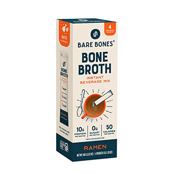 Bare Bones Broth - Bone Broth Ramen Instant Sticks - Case of 8-2.21 OZ
