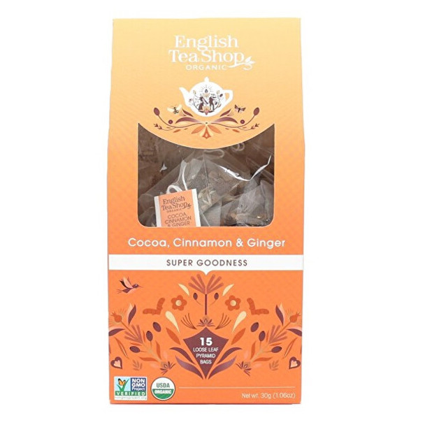 English Tea Shop - Tea Organic Cocoa Cinnamon & Ginger - Case of 6-15 BAG