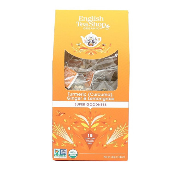 English Tea Shop - Tea Organic Turmeric Ginger Lemongrass - Case of 6-15 BAG