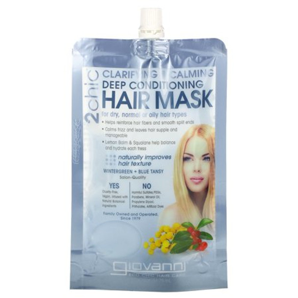 Giovanni Hair Care Products - 2Chic Clarifying & Calming Conditioner Hair Mask - Case of 12-1.75 FZ