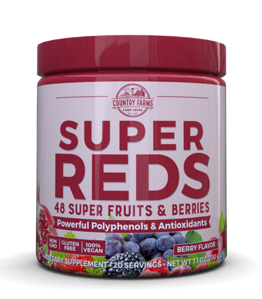Country Farms - Super Reds Powder Mix Berry - 1 Each-7.1 OZ