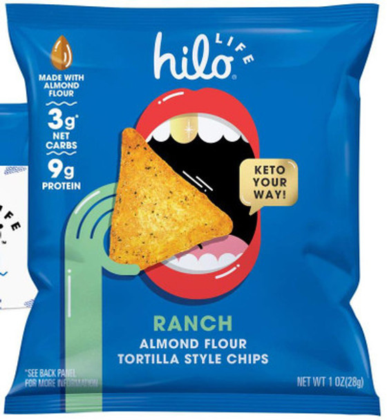 Hilo Life - Tortilla Chips Almond Flour Ranch - Case of 12-1 OZ