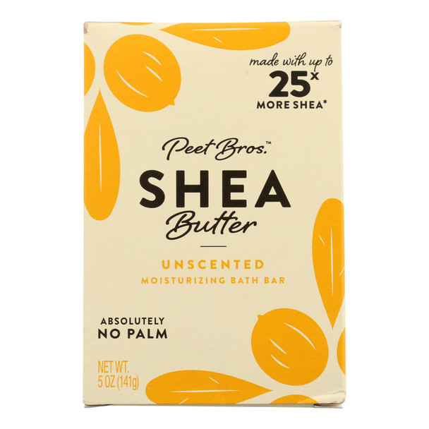 Peet Bros - Soap Unscented Shea Butter Bar - EA of 1-5 OZ