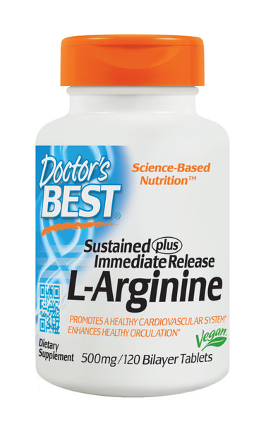 Doctor's Best - L-Arginine Sustained plus Immediate Release - 1 Each-120 TAB