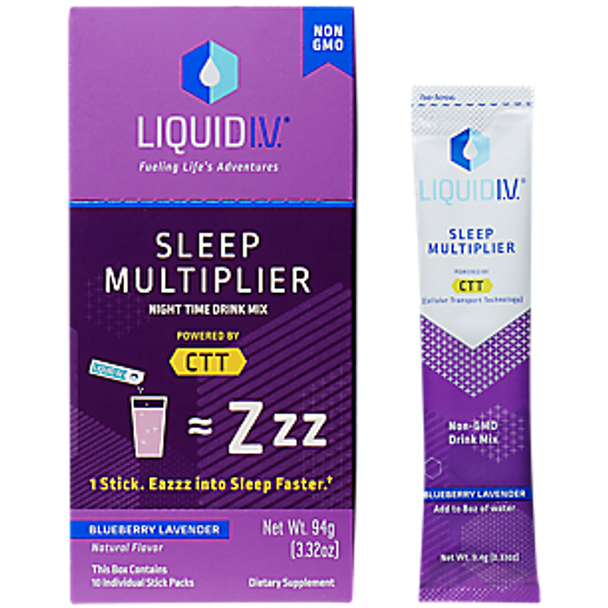 Liquid I.v. - Drink Mix Sleep Blueberry 10ct - Case of 1-3.35 OZ