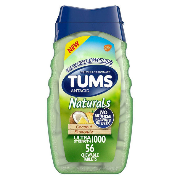 Tums - Antacid Natural Coconut Pineapple - 1 Each-56 CT