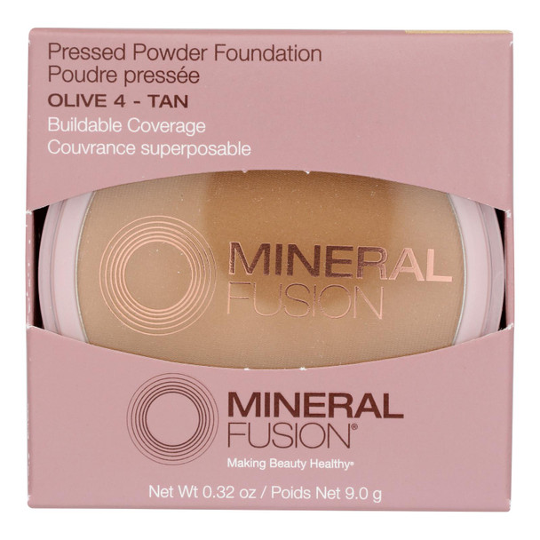 Mineral Fusion - Makeup Pressed Base Olive 4 - 1 Each-.32 OZ